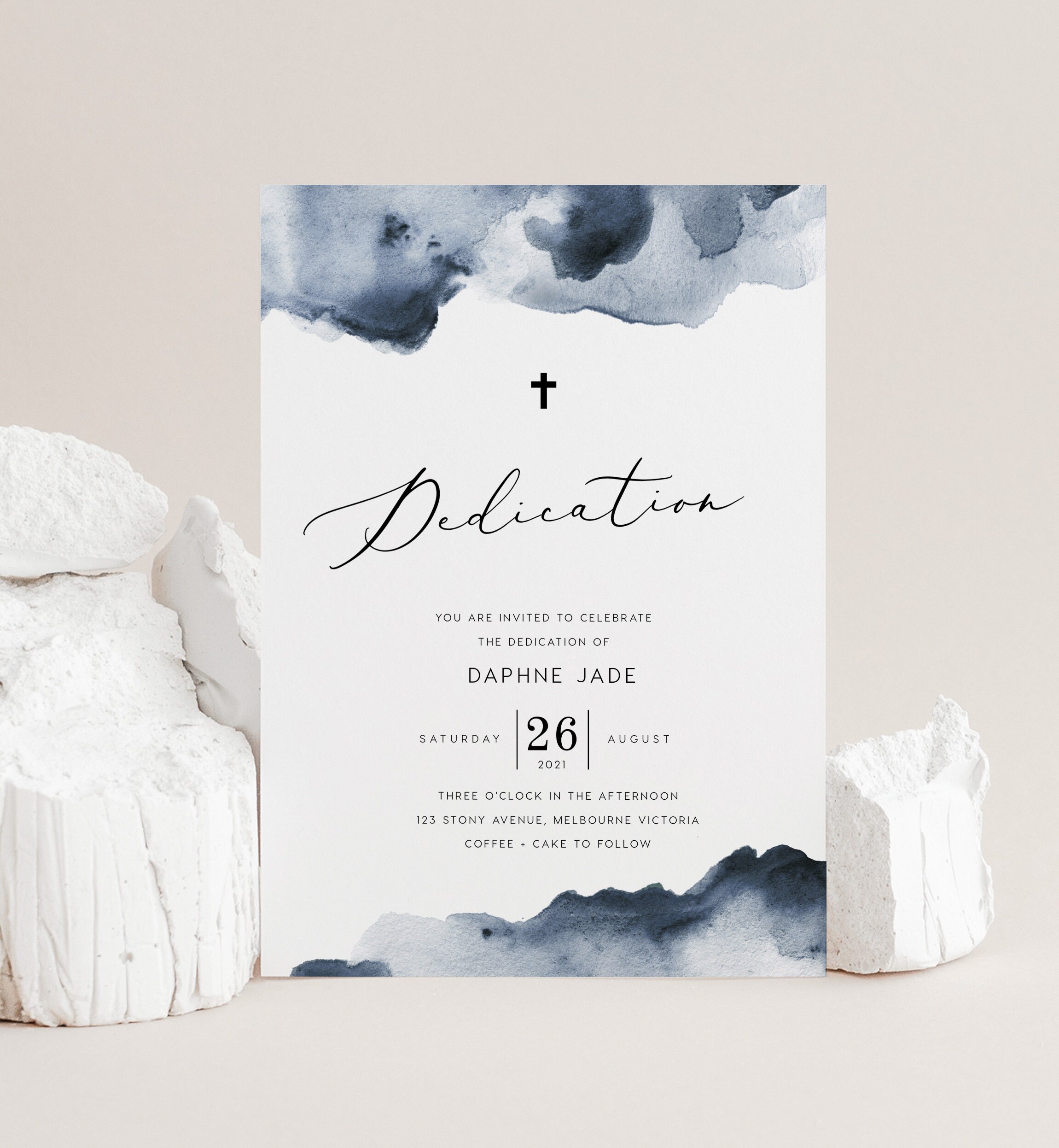 Dedication Invitation INSTANT DOWNLOAD Editable Printable Etsy Canada