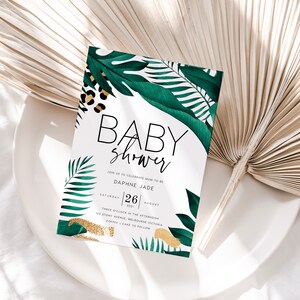 Tropical Baby Shower Invitation INSTANT DOWNLOAD Editable, PDF Printable, Sprinkle, Brunch, Baby Shower Invite, 5x7, Australia - PBS018