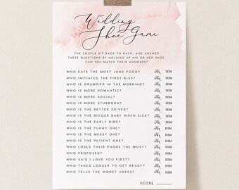Juego de zapatos de boda DESCARGA INSTANTE Juego de bodas, dijo que ella dijo, El juego de zapatos, Ducha de parejas de bodas nupciales, Juegos de bodas divertidos - PEO015