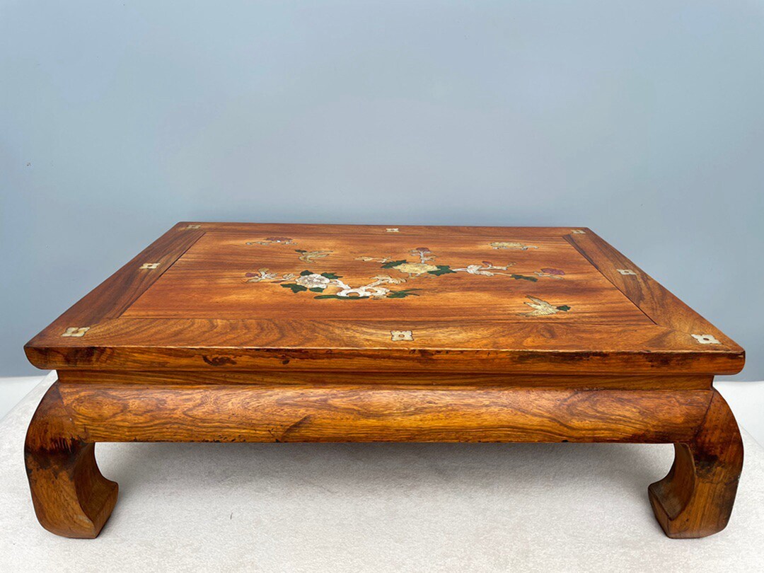 Rosewood Inlaid Color Bei Large Tea Table Pure Handmade Inlaid Etsy