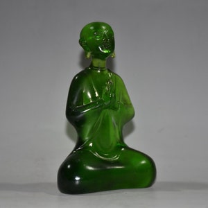 Buddha statue, pure hand-made colored glaze into Buddha statue image 5