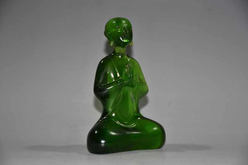 Buddha statue, pure hand-made colored glaze into Buddha statue image 5