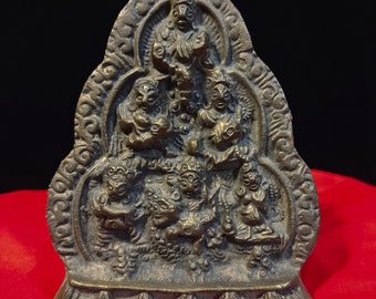 Chinese Antique Pure Copper Six Way God of Wealth