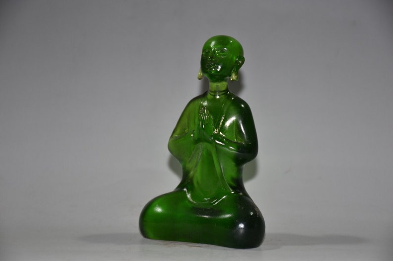 Buddha statue, pure hand-made colored glaze into Buddha statue image 4