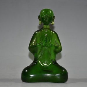 Buddha statue, pure hand-made colored glaze into Buddha statue image 1