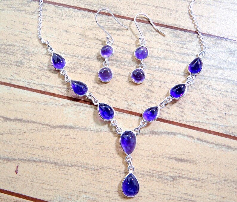 AMETHYST Sets,925 sterling silver sets,gemstone jewelry,handmade silver jewelry,February birthstone,gift for her,boho,wedding sets.