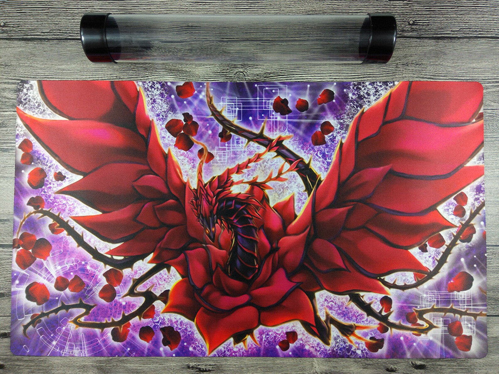 YuGiOh Black Rose Dragon Custom Playmat OCG CCG TCG Mat Free Etsy