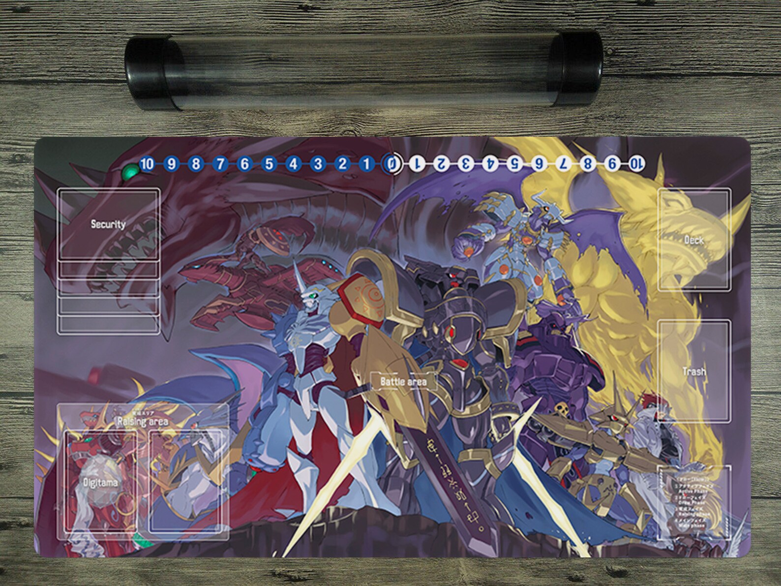 Digimon Monsters Card Game Playmat With Card Zones DTCG Play Etsy