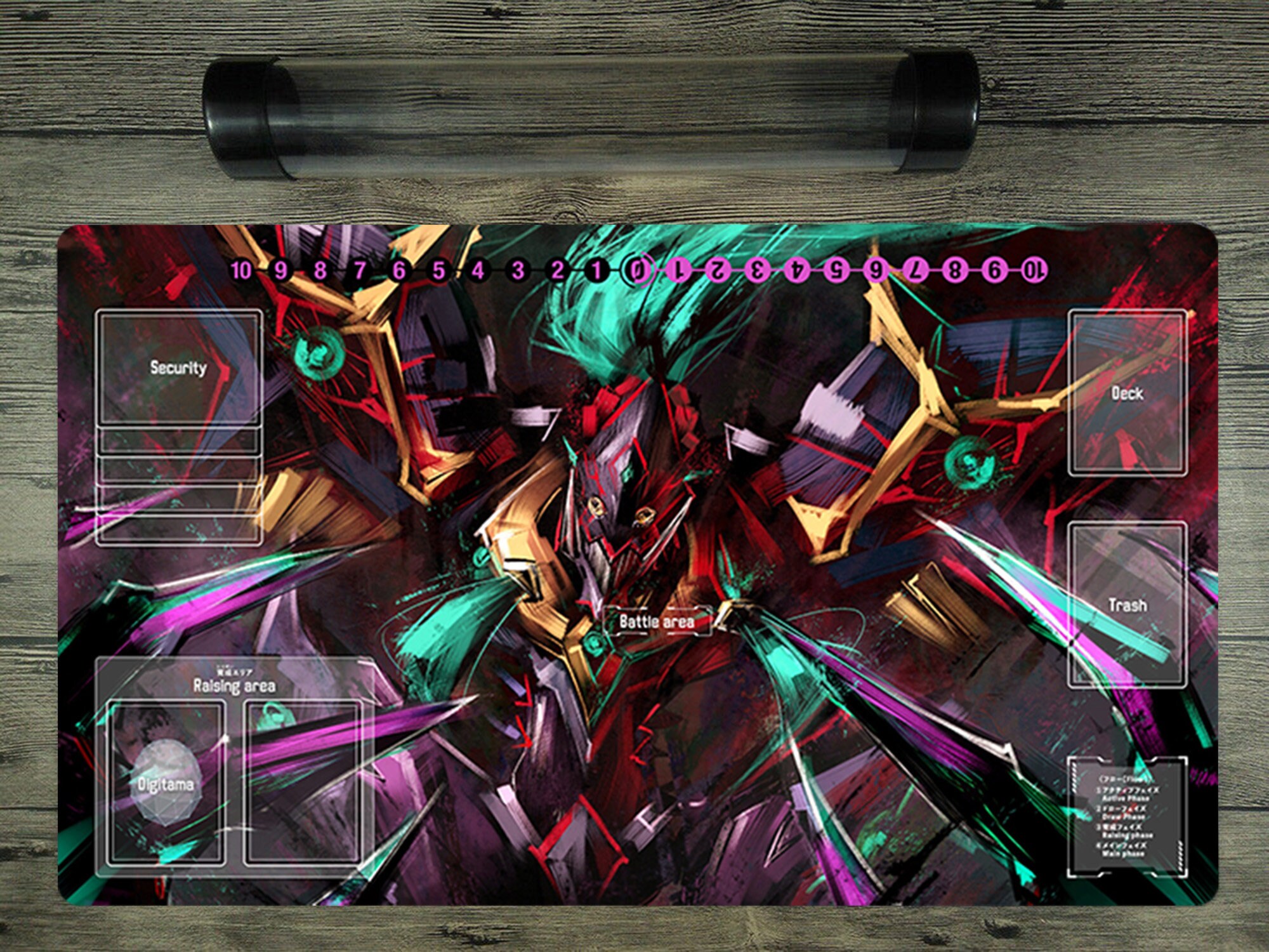 Digimon Diablomon Custom Duel Playmat With Card Zones DTCG Mat Etsy Canada