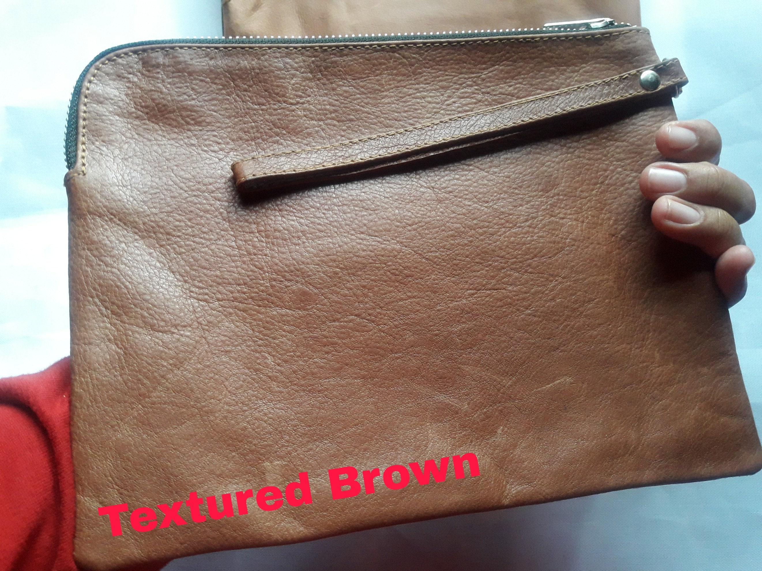 Leather Rabbit Fur Zipped Wallet Clutch Purse Bag Etsy UK