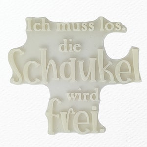 I have to go, the swing is free - saying ceramic stamp
