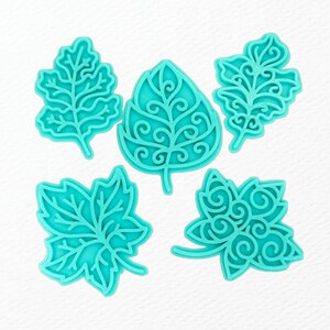 Feuilles d&#39;automne Ensemble de 5 - Ensemble de tampons en céramique