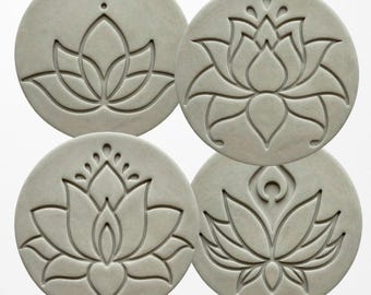 Lotus Flower Ceramic Stamp | Motif Selection | Embossing Stamp for Clay | Yoga & Zen Pottery Stamp | Spiritual Ceramic Tool | Pottery Supplies