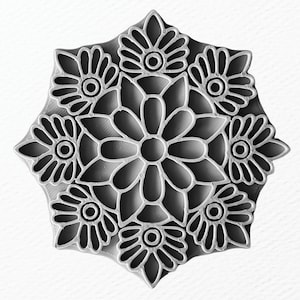 Ghantee 6 - timbro mandala con timbro in ceramica