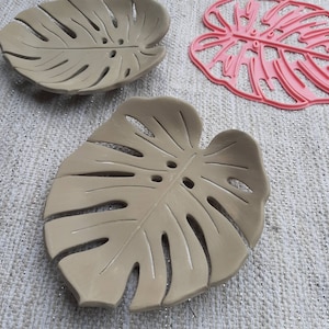 Monstera leaf stamp ceramic stamp monstera stamp clay stamp pottery tool