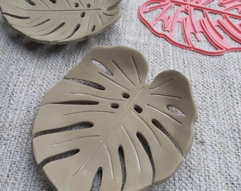 Monstera leaf stamp ceramic stamp monstera stamp clay stamp pottery tool