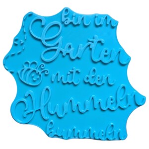 Keramikstempel Töpferstempel bin im Garten mit den Hummeln bummeln TonStempel