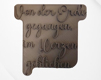 Mourning saying - ceramic stamp