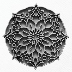 Floralis 2 - timbro mandala con timbro in ceramica