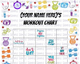 Adult Workout Sticker Chart