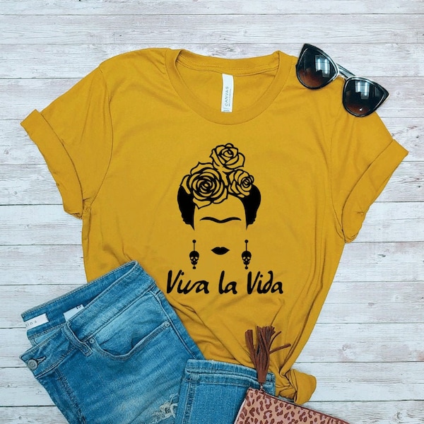 Frida Kahlo Tshirt, Viva La Vida shirt, Frida Kahlo, Viva la vida, Frida gift, Feminism shirt, strong women gift , Unisex tshirt