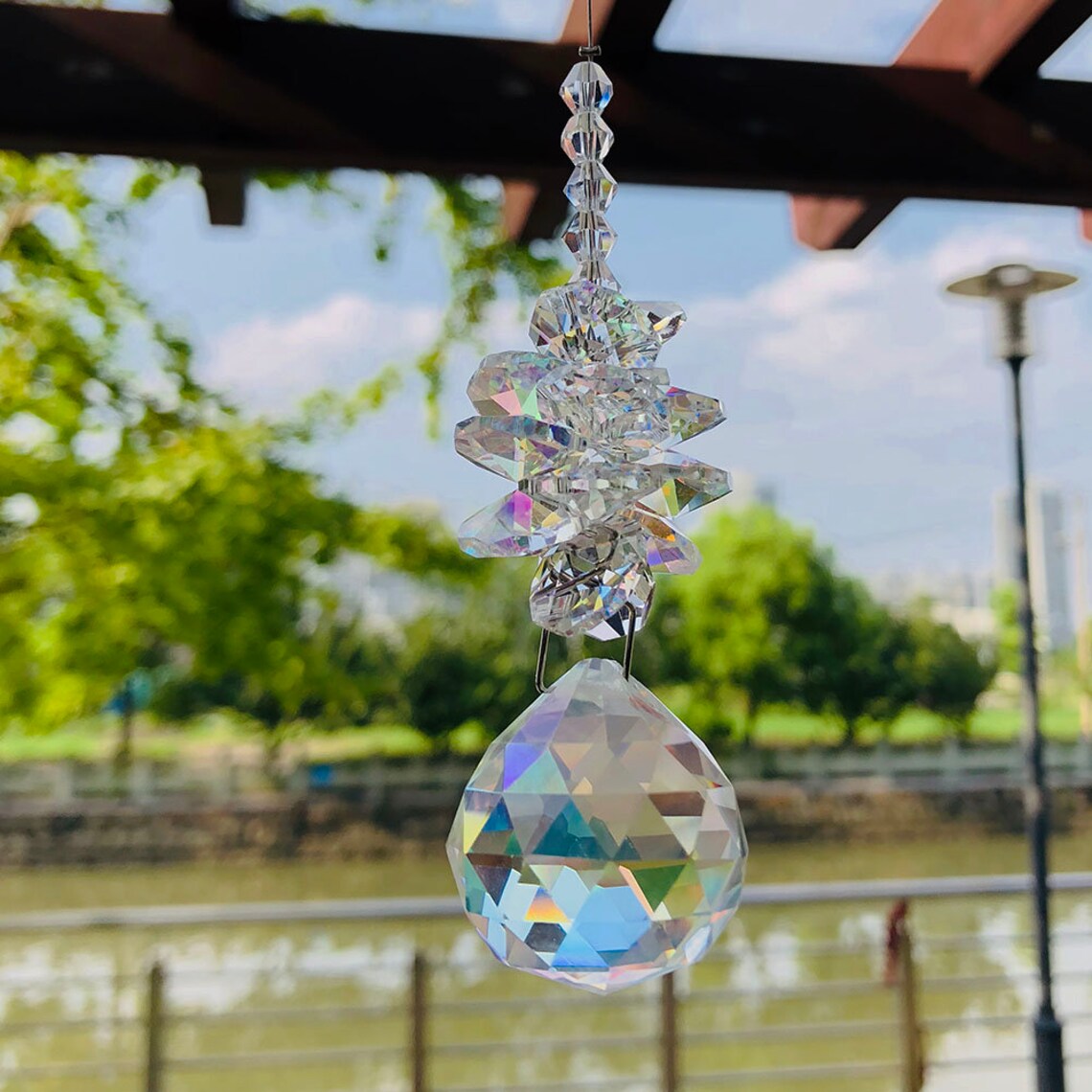 Crystal Prism Window Hanging Glass Sun Catcher 30mm AB Rainbow Etsy