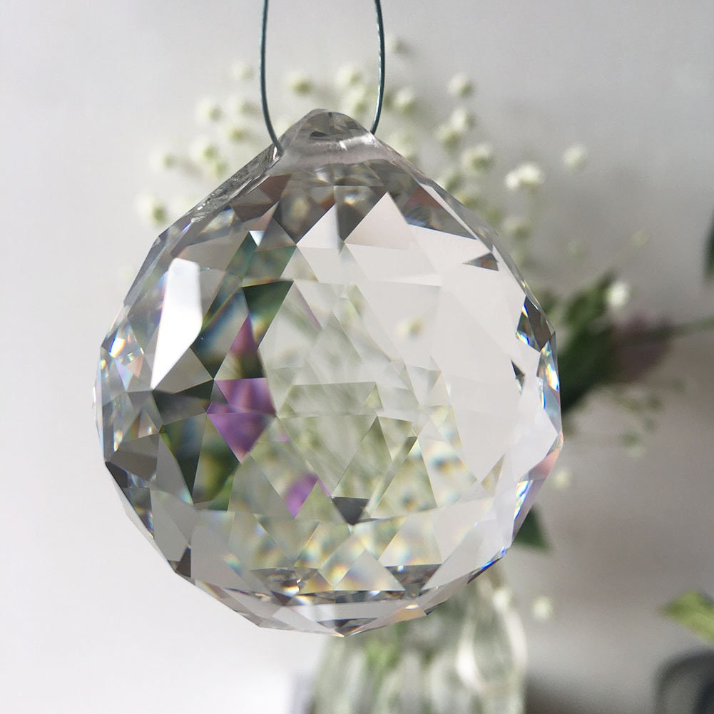 5X Clear Square Glass Crystal Prisms Spacer DIY Chandelier Part 4Hole SUNCATCHER 