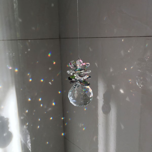 Prism Crystal Suncatcher for Window Hanging,Garden,Decorations,Bright Hanging Sun Cather Prism,Anniversary/Housewarming Gifts