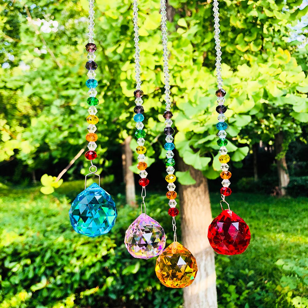 4pcs/set of 30mm Color Prism Suncatcher Hanging Window Etsy