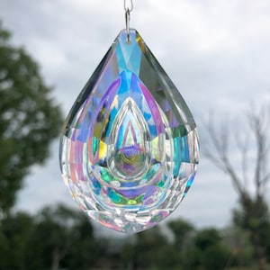 Prism Sun Catcher,Hanging Windows Crystal,Rainbow Light Catcher,AB Crystal Sun Catcher,Windows Ornaments,Christmas Ornaments/Gifts image 1