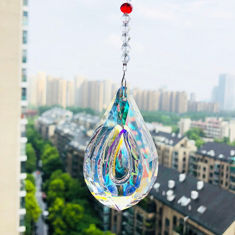 Prism Suncatcher Hanging Window Crystalsrainbow Light Etsy