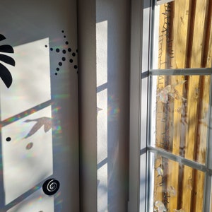 6er Set Regenbogen Sonnenfänger Fenster Sticker Gänse 11cm Aufkleber Lichtfänger Vögel Rainbow Maker Bild 8