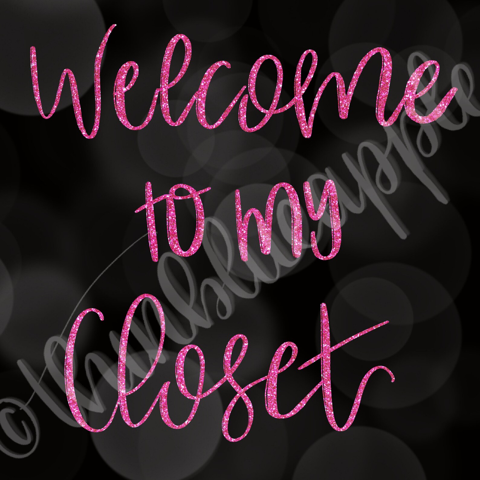 Poshmark Glitter Closet Signs Customized Signs Etsy