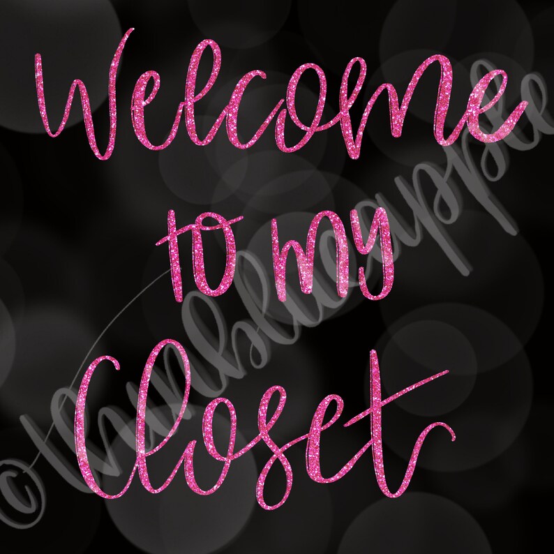 Poshmark Glitter Closet Signs Customized Signs Etsy