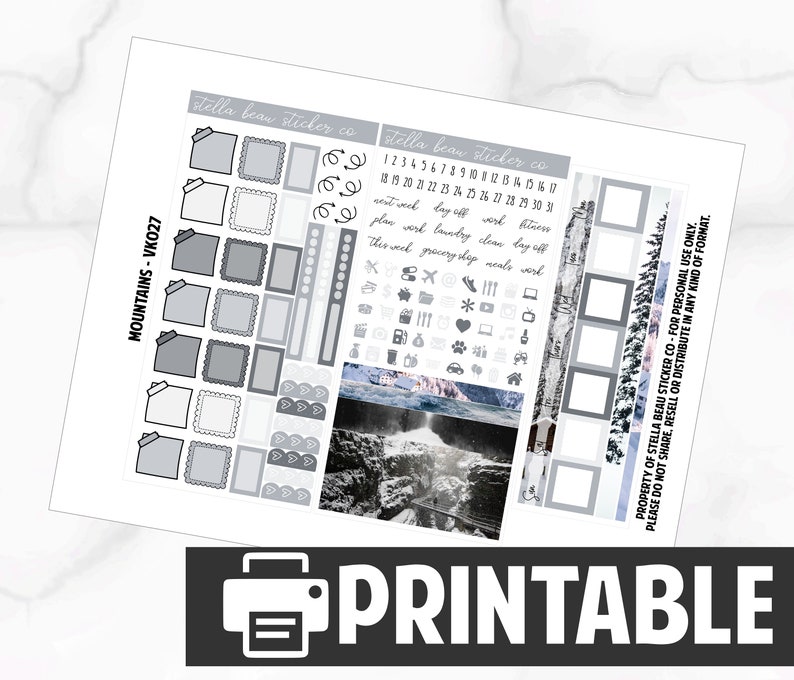Printable Hobonichi Weeks Sticker Kit Hobonichi Weekly Kit Hobonichi Techno Hobo weeks Hobo Kit Hobonichi Weeks Kit