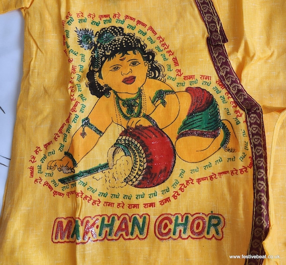 Kids Children Kanha KRISHNA Fancy Dress up COSTUME Bal Gopal Kurta Dhoti  Mukut Bansuri Complete Set-uk Seller - Etsy