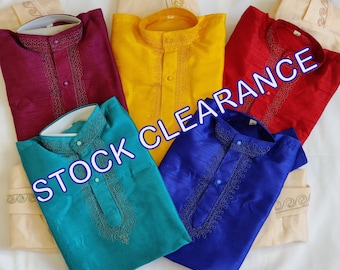 KURTA DHOTI Kids Indian Ethnic Dress for Boys age-0 to 6yrs Kids wear Bollywood party traditional outfit all variety Dhupian silk UK Seller