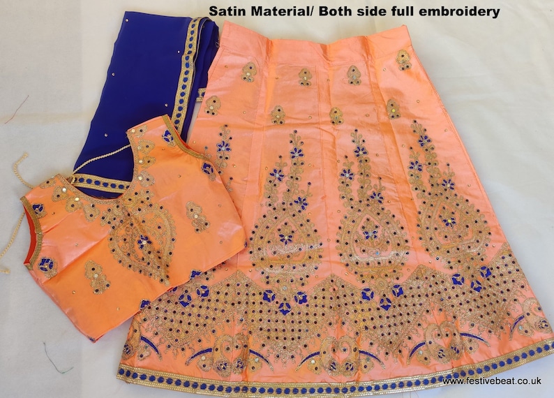 Kids Lehenga UK seller ( 4 to 11yrs), Lehanga, Girls Ethnic Indian wear, Traditional Bollywood party outfit, Ghaghra, Chaniya choli image 4