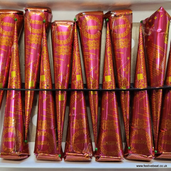 HEENA CONES 100% NATURAL Wholesale Price Pack of 12 Organic fresh Bridal Mehandi without any chemical or additives herbal mehendi cones