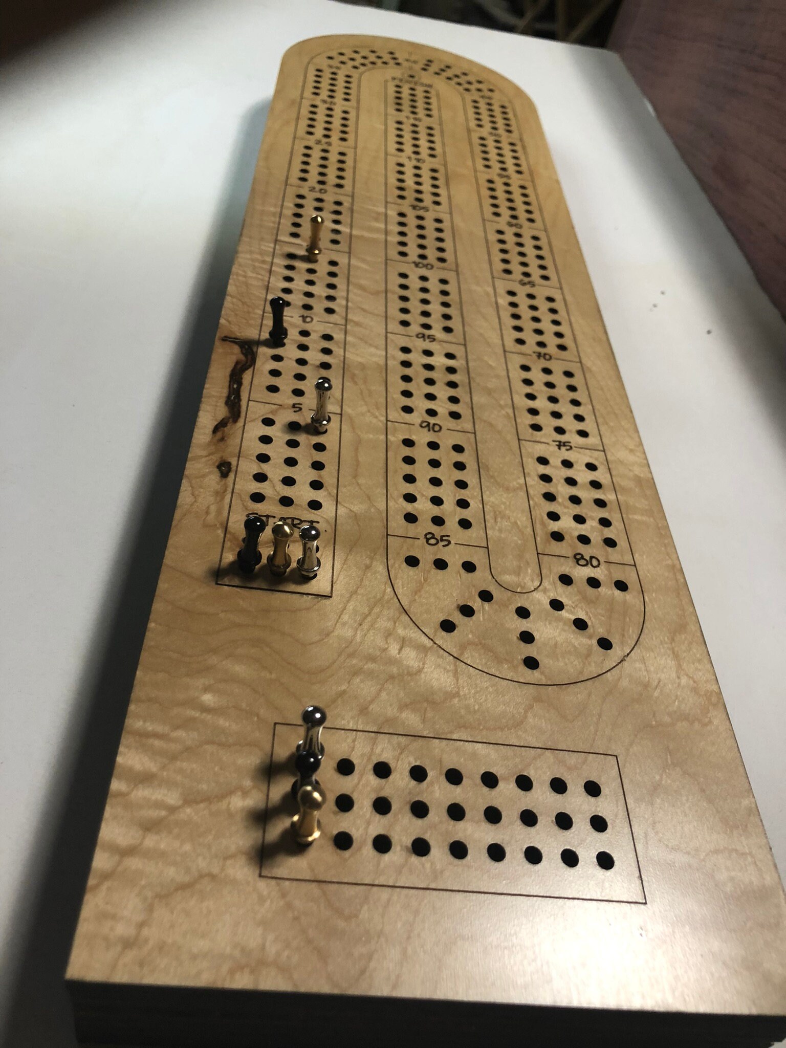 Cribbage Board Laser File SVG File 3 Tracks Etsy Canada
