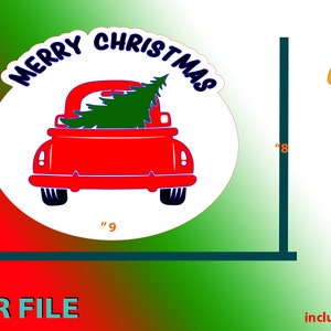 Christmas truck SVG File , Laser file , Interchangeable Vintage Truck Christmas , Glowforge Laser Cut Files