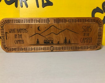Cribbage Board Laser SVG File: 3-Track Design with Instructions