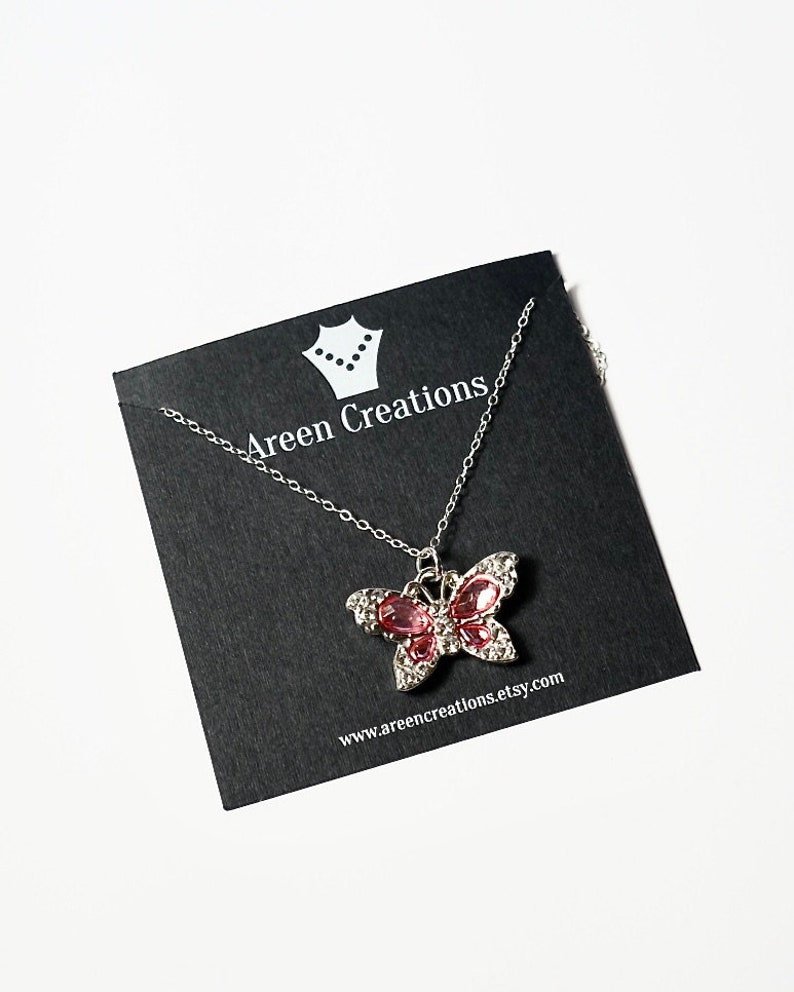 Sterling Silver Chain Gift Under 40 Dainty Choker Modern Gift For Her Butterfly Pendant Necklace Minimalist Jewelry