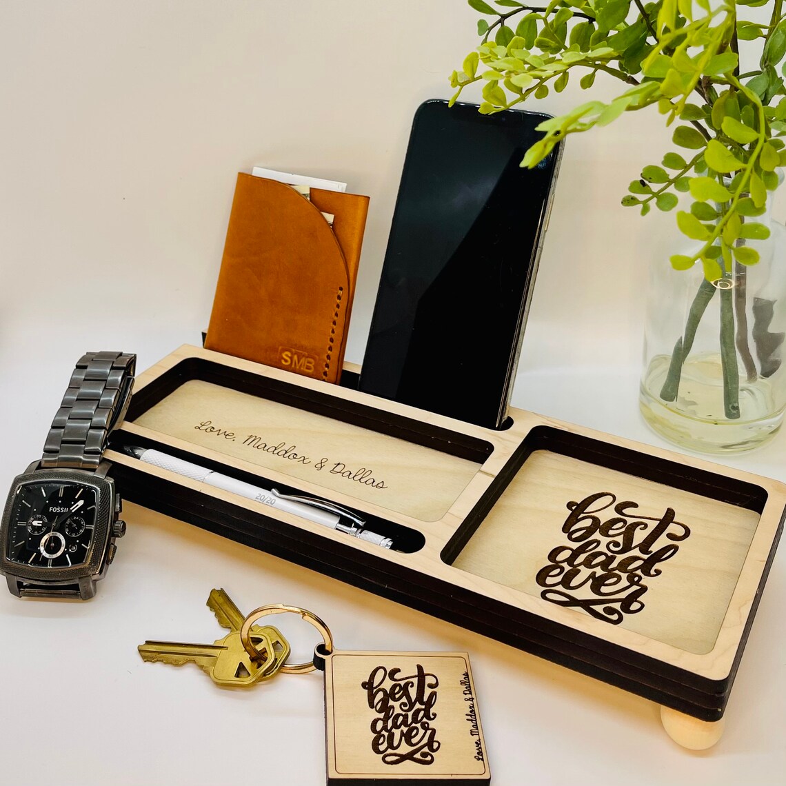 Bedside CADDY DESK Organizer FATHERSDAY Gift Mens Caddy Etsy