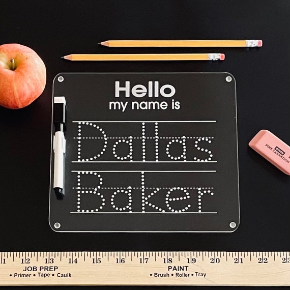 Personalized Hello My Name Is Tracing Board