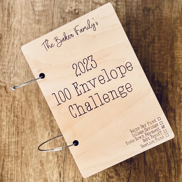 i com books name 100 Envelope Challenge Holder for 100 Envelopes Customizable Envelope Holder for the 100 Envelope Money Saving Challenge Graduation Gift