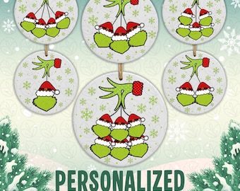 Personalized Family Christmas Ornament PNG, Custom Family Members Ornament, (Digital Download)