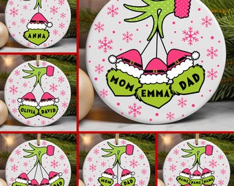 Personalized Family Christmas Ornament PNG, Custom Family Members Ornament, (Digital Download)