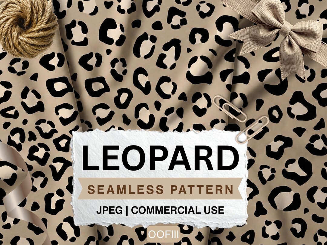Beige Leopard Print Seamless Pattern | Cheetah Spots Repeat File for ...