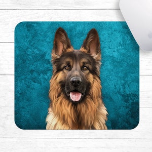 German Shepherd Painting Mouse Pad • German Shepherd Owner Gift • German Shepherd Mouse Pad • German Shepherd Gift